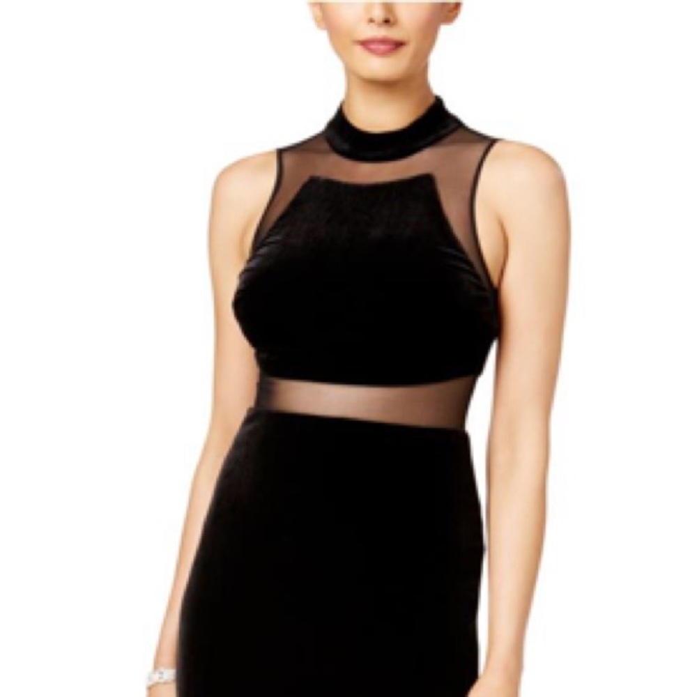3/$20 Black mesh inset cocktail dress